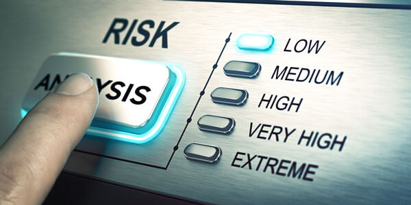A person pressing the Risk Analysis button
